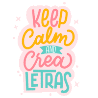 Lettering Keep Calm Sticker by Jenn Arregocés