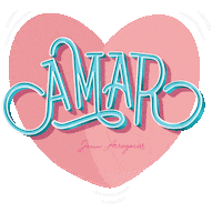 Lettering Amar Sticker by Jenn Arregocés