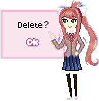 Doki Doki Literature Club Delete Sticker