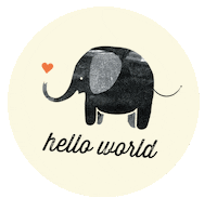 maloulou-ch love sticker baby elephant Sticker
