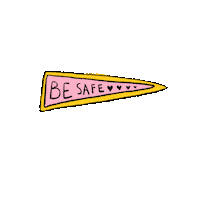 detisdoodles flag stayhome safe feelgood Sticker