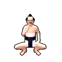 illustrated_jp sticker sumo super uncle Sticker