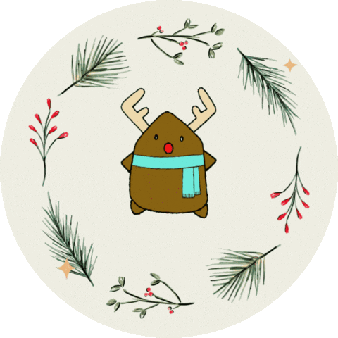kaelynmauve giphyupload reindeer merryxmas rudolf Sticker