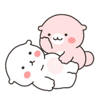 hab__g love heart animal couple Sticker