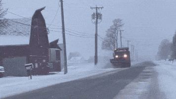 Plow Clears Road in Western New York as Winter Weather Lingers