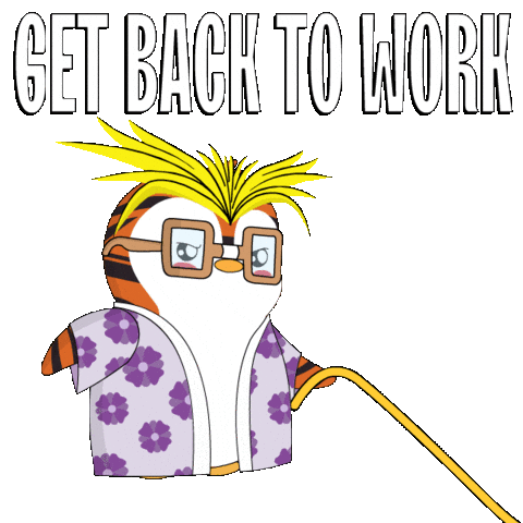 Work Keep Going Sticker by Pudgy Penguins