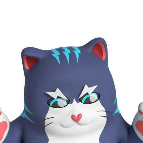 Cat What Sticker by Liberty Cats Emojis