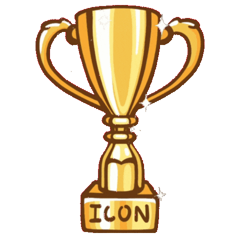 Gold Trophy Sticker by ICON Salon