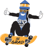 Skate Umb Sticker by UMass Boston