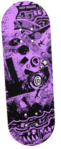 Skating Santa Cruz Sticker by Shallow Lagoon