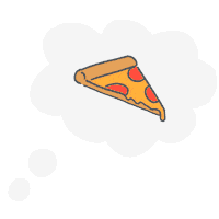 Pizza Think Sticker