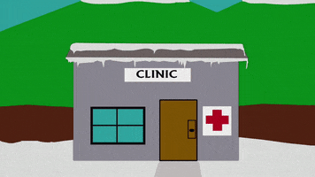 snow clinic GIF by South Park 