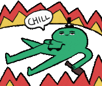 Fire Chilling Out Sticker by Incrediville