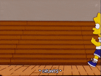 lisa simpson running GIF