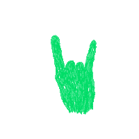 IRRA_studio rock hand mao irra Sticker
