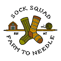 thefarmersdaughterfibers farmers daughter sock squad farmers daughter fibers farmtoneedle Sticker