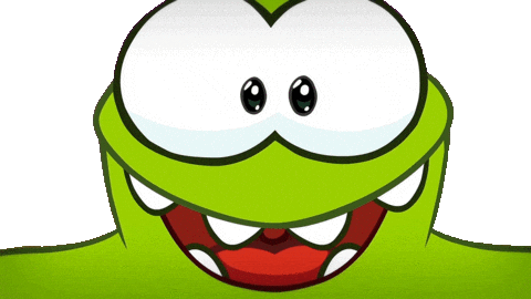 Cuttherope Wow Sticker by Om Nom
