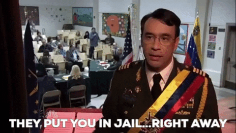blindstuff giphygifmaker venezuela parks and rec jail GIF