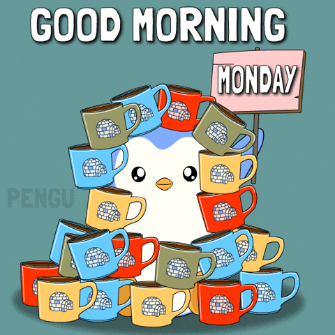 Good Morning Coffee GIF by Pudgy Penguins