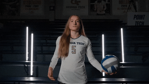 Georgia Tech Volleyball GIF by Georgia Tech Yellow Jackets
