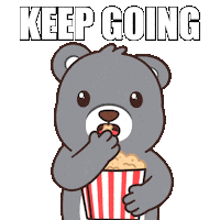 Teddy Bear Popcorn Sticker by BEARISH