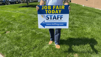 staffmg staff yardsign jobfair job fair GIF