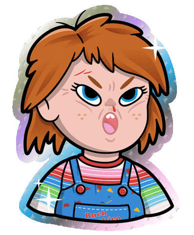 Angry Chucky Sticker