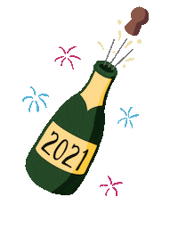 New Year Champagne Sticker