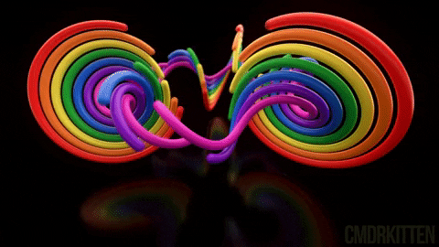 cmdrkitten giphyupload loop rainbow donut GIF