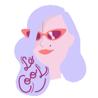 So Cool Woman Sticker by G Graphics Studio