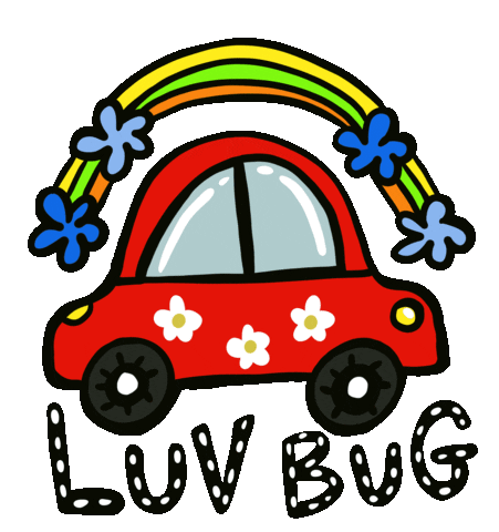 red car bug Sticker by Jelene