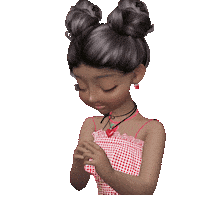elistorycriativo garota agradecer reza orar Sticker