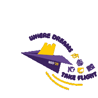 Paper Airplane Gumby Sticker by California Lutheran University