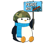 War Penguin Sticker by Pudgy Penguins