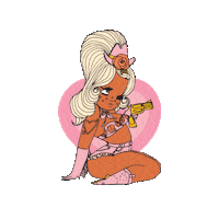 girl heart Sticker by Valfré