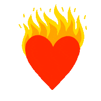 aboutevie heart fire red burn Sticker