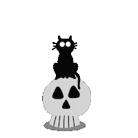 Halloween Night Cat Sticker