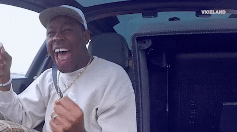 Excited Tyler The Creator GIF by Nuts + Bolts