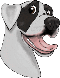 American Bulldog Dog Sticker by Glamour by Reitsport SIBO