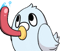 Bird Licking Sticker by Jin