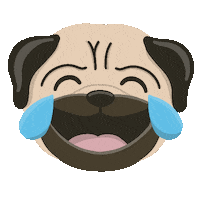 pawsomeisland happy emoji smiling pug Sticker