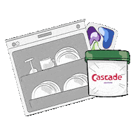 Dishwasher Washing Dishes Sticker by Cascade Canada