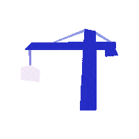 bouyguesbatimentgrandouest blue construction crane bleu Sticker