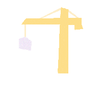 bouyguesbatimentgrandouest yellow construction crane jaune Sticker