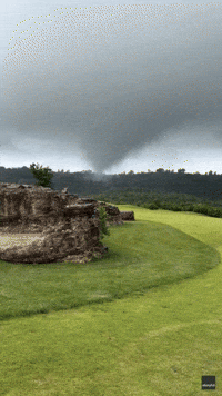 Determined Golfers Stay on Fairway Despite Funnel Cloud 'Coming Right at Us'