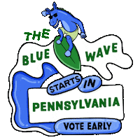 Vote Early Joe Biden Sticker by Creative Courage