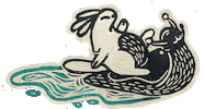 Atypha linocut douby atypha Sticker