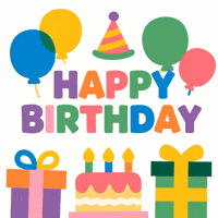 llwuStudio01 celebration birthday cake confetti GIF