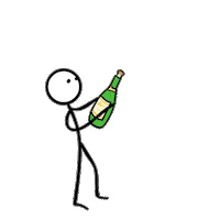 Celebrate Stick Figure Sticker by Cascade Method