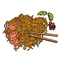 Pad Thai Sticker by Sophie Rose Brampton